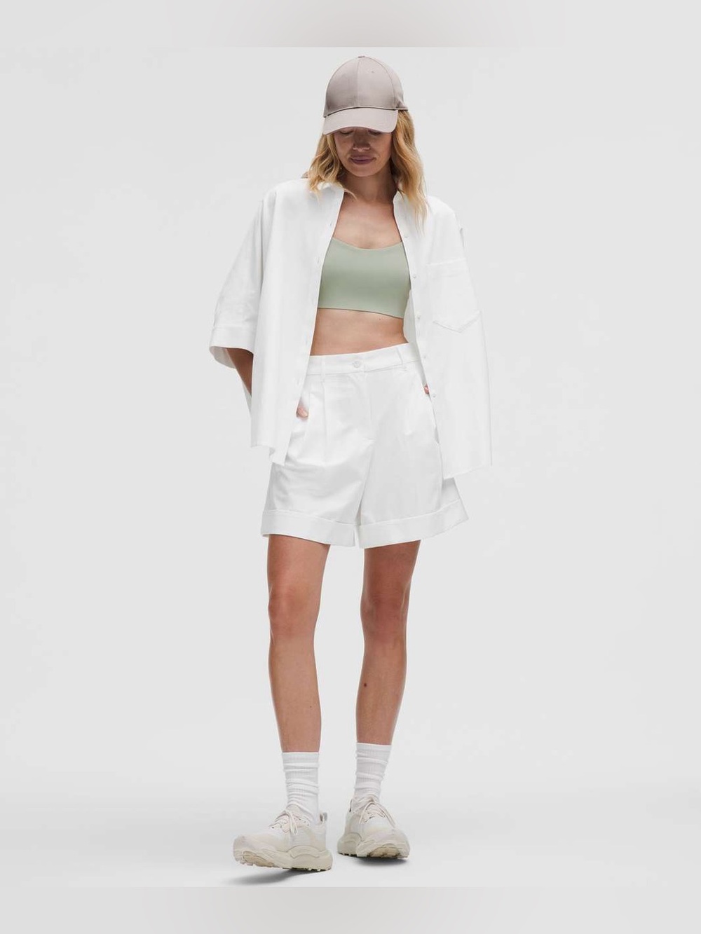Lululemon LuluLinen High-Rise Short 6" size 25 White WHT